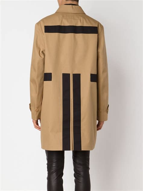 givenchy striped applique trench coat